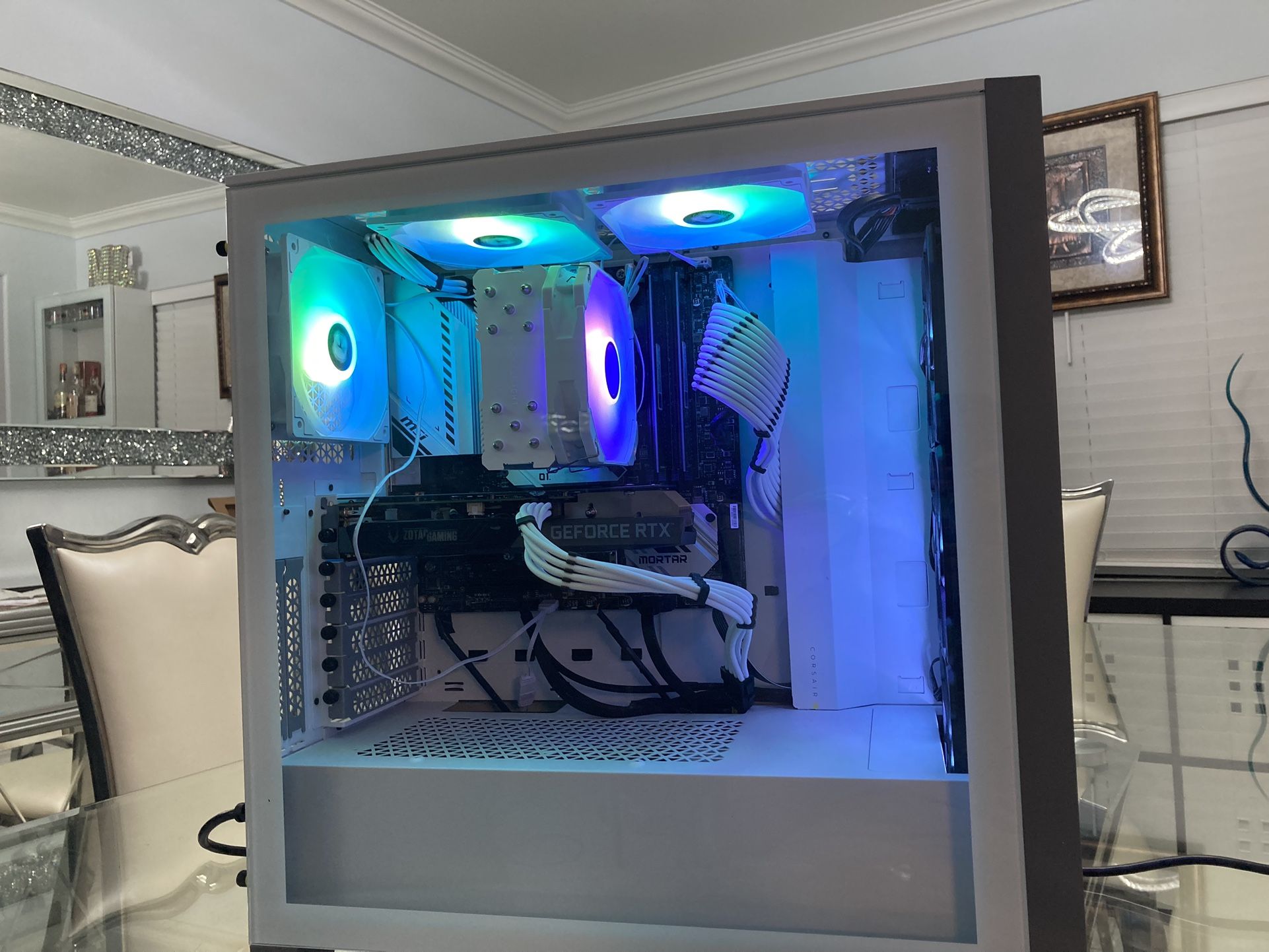 TRADING/SELLING White RGB 1440P Gaming & Streaming PC | i5 11400 | RTX 3060 12gb | DDR4