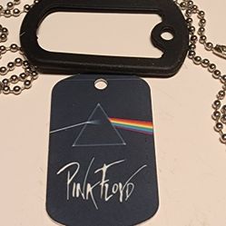 Pink Floyd Dark Side Of The Moon Dog Tag With Chain And Protector 