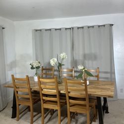Farmhouse Dining Table 6 Chairs GATHER THE FAMILY!