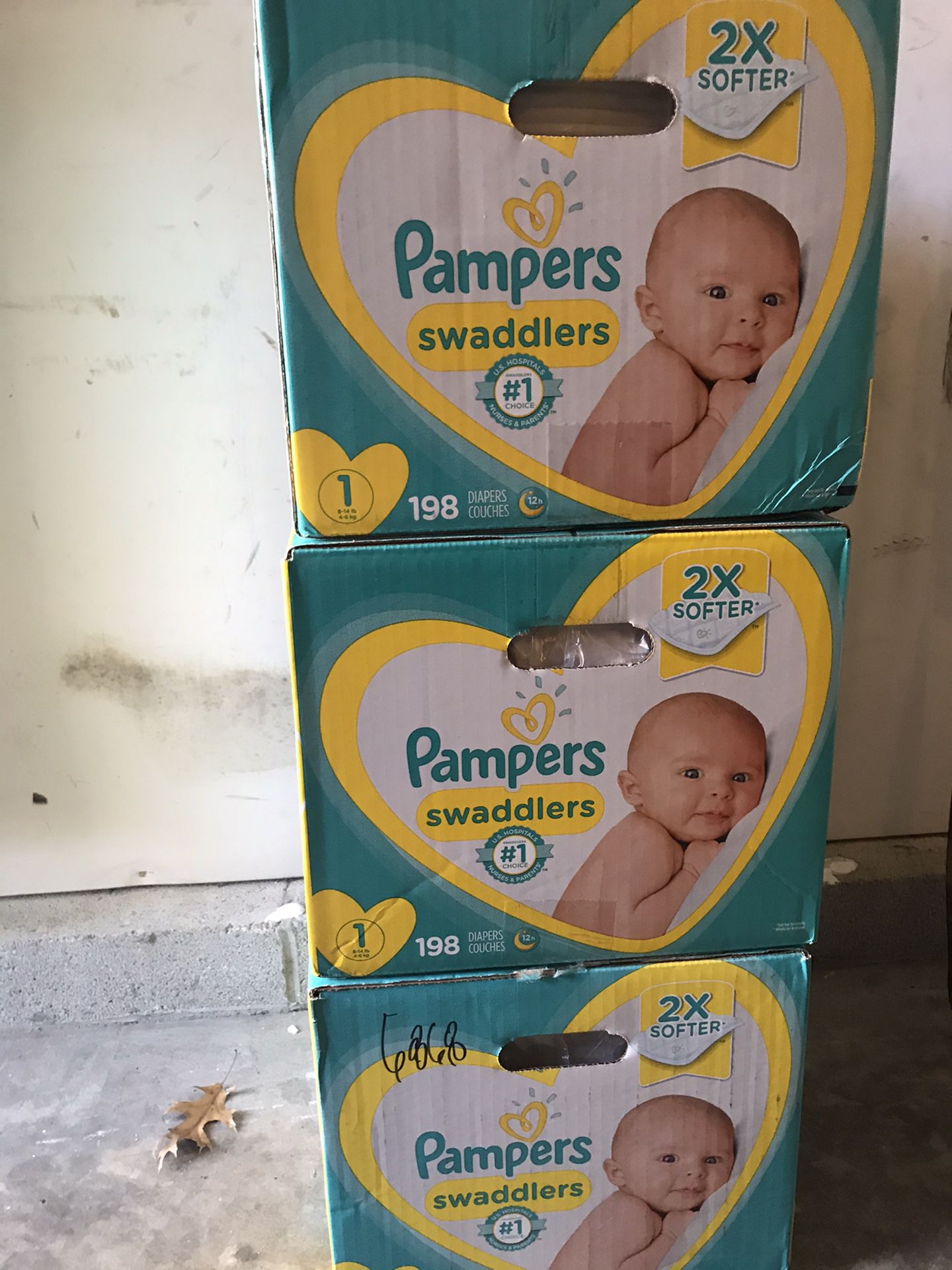 5 Boxes of Pampers Swaddlers (198 Count) Open To Trades