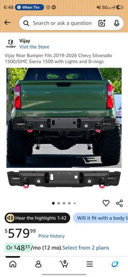 Chevy Silverado Rear Bumper