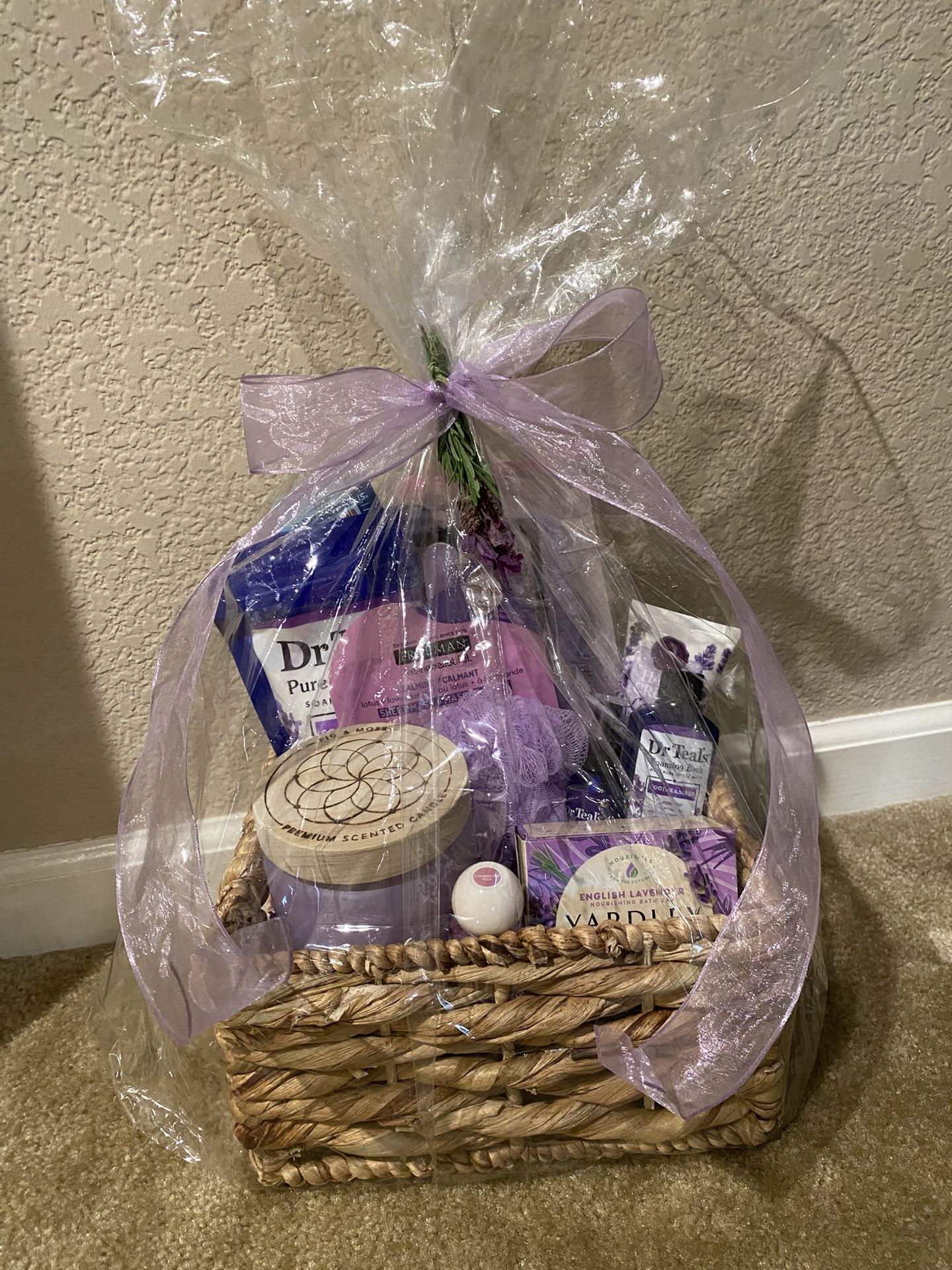 Lavender Bath & body gift basket for Mother’s Day