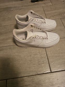10.5 Nike air force 1s customized shoe lace holes