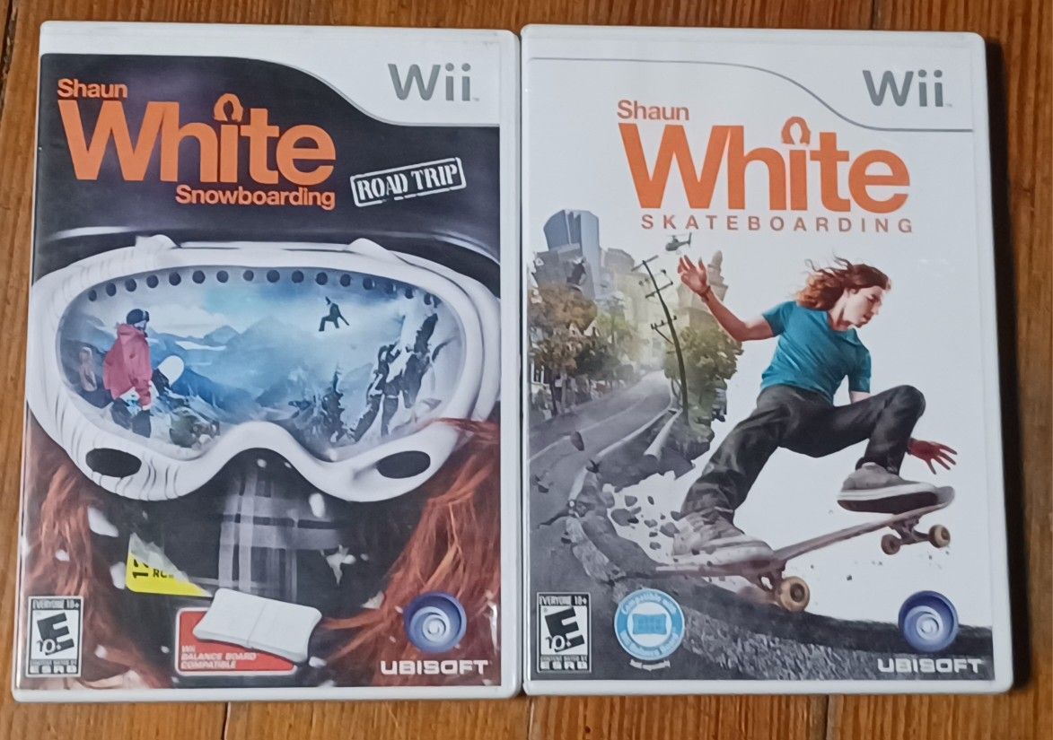 Shaun White Skateboard Snowboarding Wii Video Game Sports Tricks Course 2 Lot