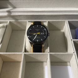 Tissot PRS 516 with Black + Yellow Strap 