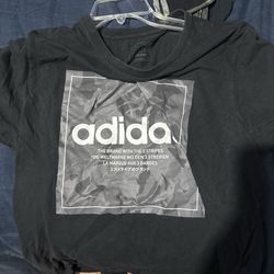 Adidas Black Shirt XL Sticker Logo
