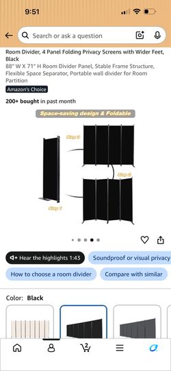 Room Divider  4 panel