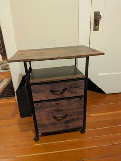 Filing cabinet side table