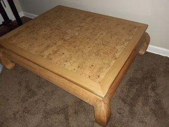 Burl wood coffee table - scenetwo henredon burl wood coffee table