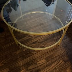 Glass round table