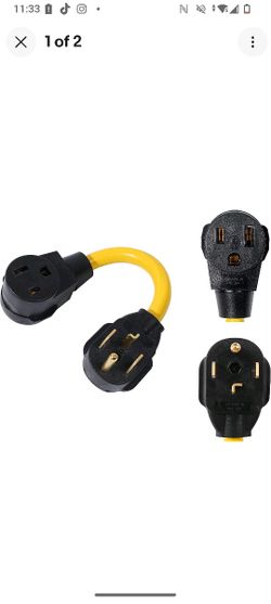 14-30P to 6-50R 240V 30 Amp 4 Prong Male Plug to 50 Amp 3 Prong Female