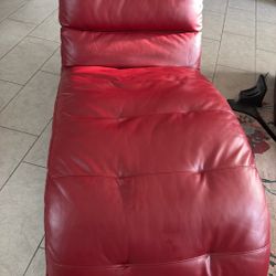 Red Chaise Lounger 
