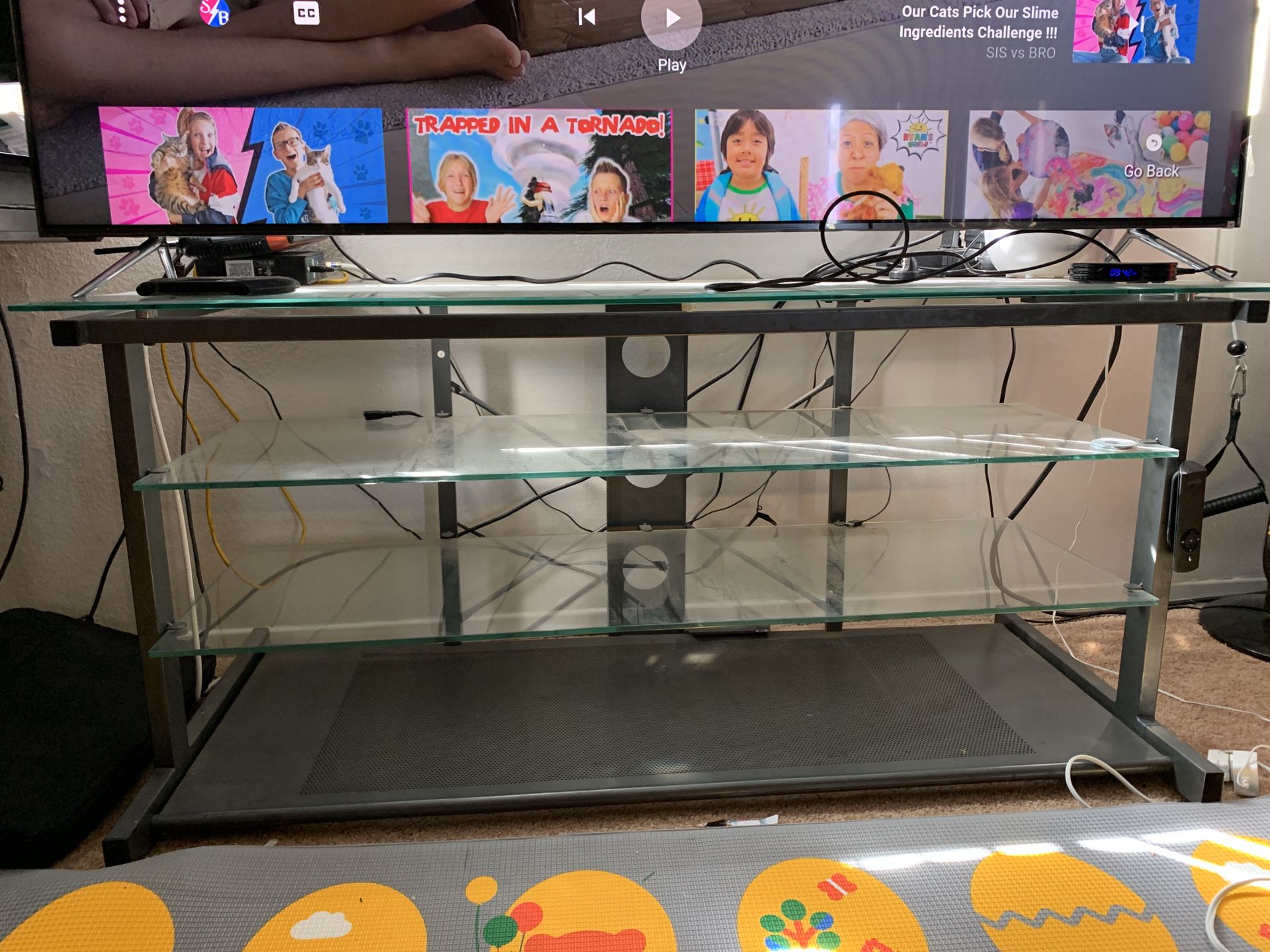 TV Glass Stand Table
