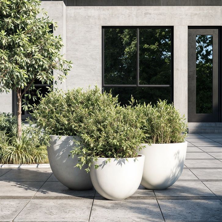Modern Concrete Planters - Concrete Flower Pot 