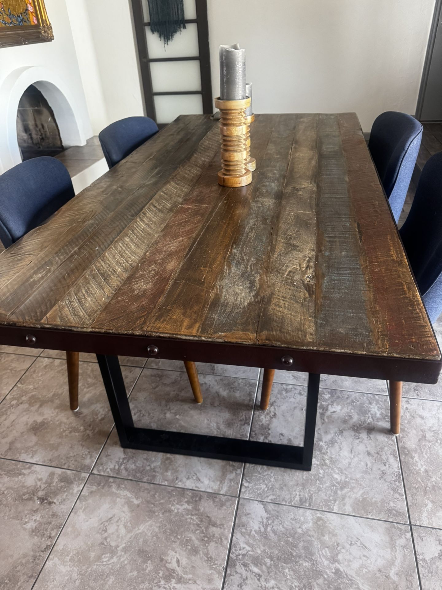 Dining table and four chairs