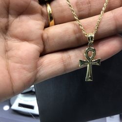 10k Gold Rope Chain With Pendant Both We Have On Special Deal ..