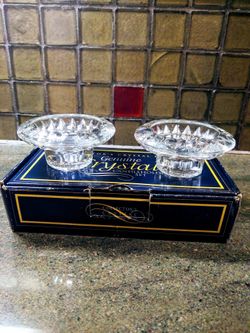 Vintage Crystal Candlestick Holders