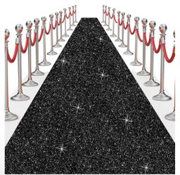 🚨 BLACK GLITTER CARPET RUNNER! ONLY $20 FIRM – ELEVATE ANY EVENT TODAY! ✨🔥