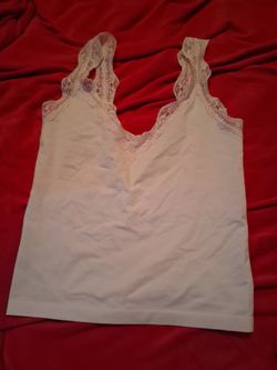 Pink Tank Top With Lace 