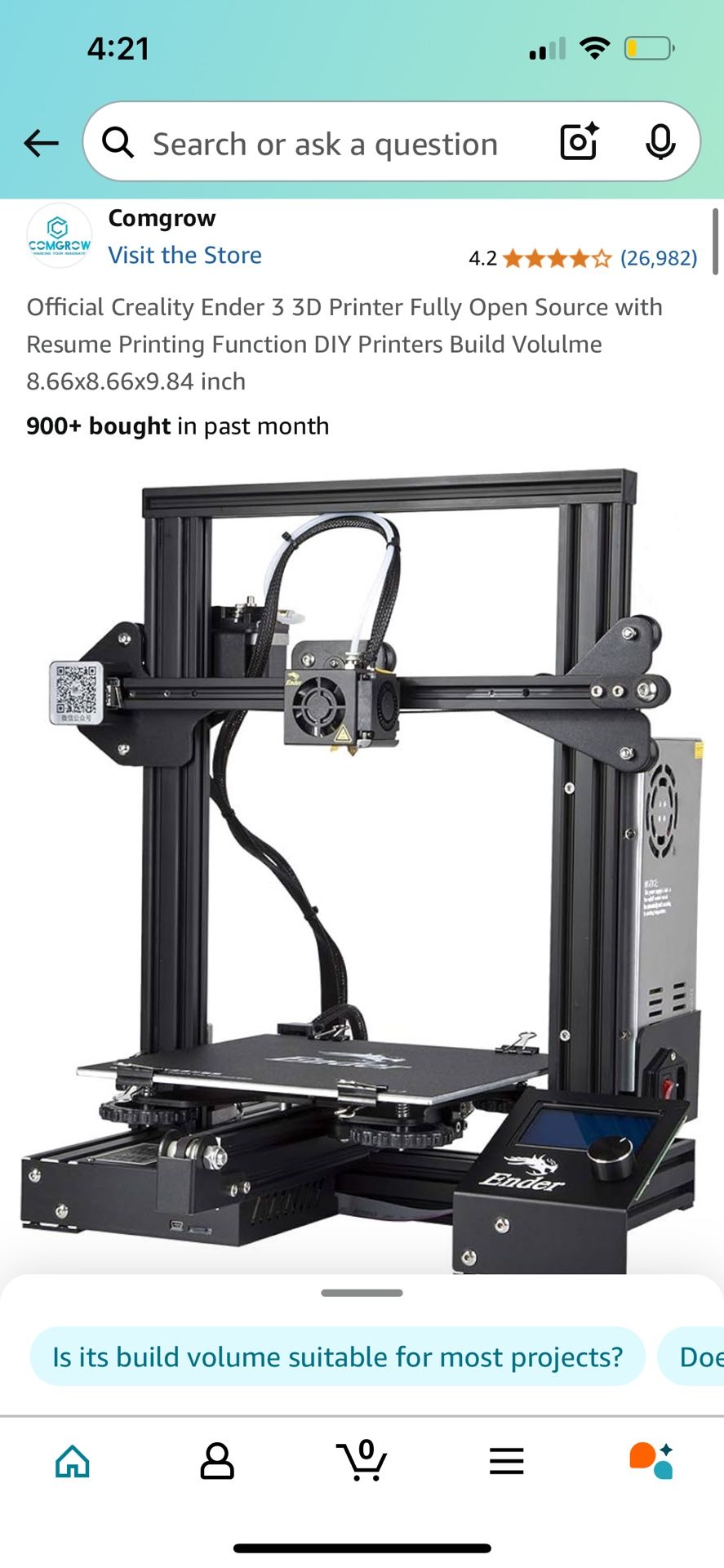 Comgrow Creality Ender 3 3D Printer