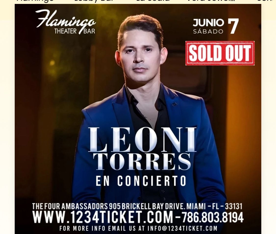 Leoni Torres Tickets