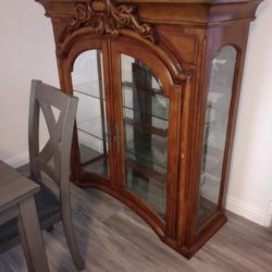 2 Piece Wood Cabinet 