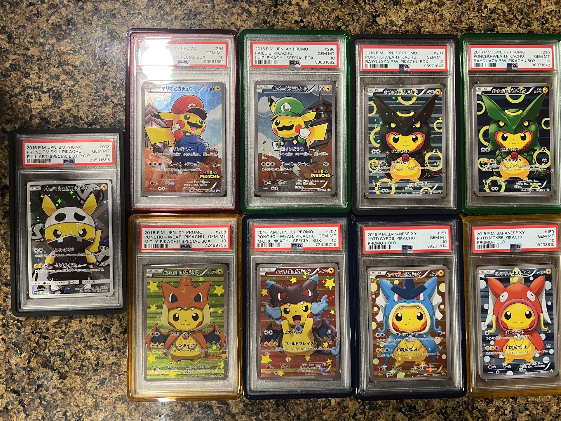 Full Pikachu Poncho Psa 10 Set