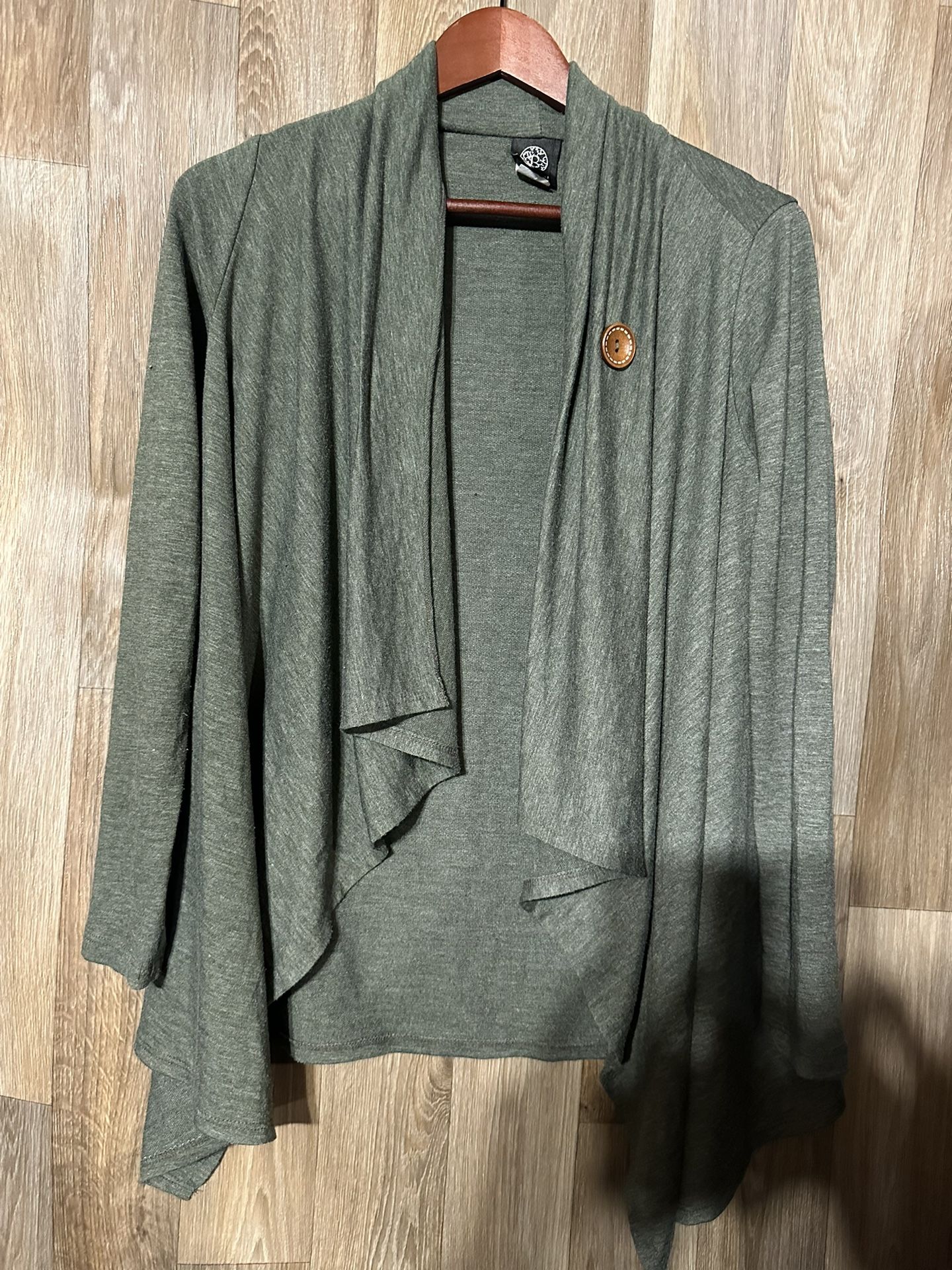 Bobeau Cardigan Sweater Wrap Size Small Green Womens
