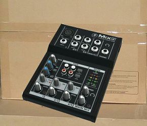 Mackie 5 Channel Compact Mixer Mix5 Analog Mixboard 1/4" XLR RCA Inputs 🚨 Payment Options Available 🚨 No Credit Needed 🚨