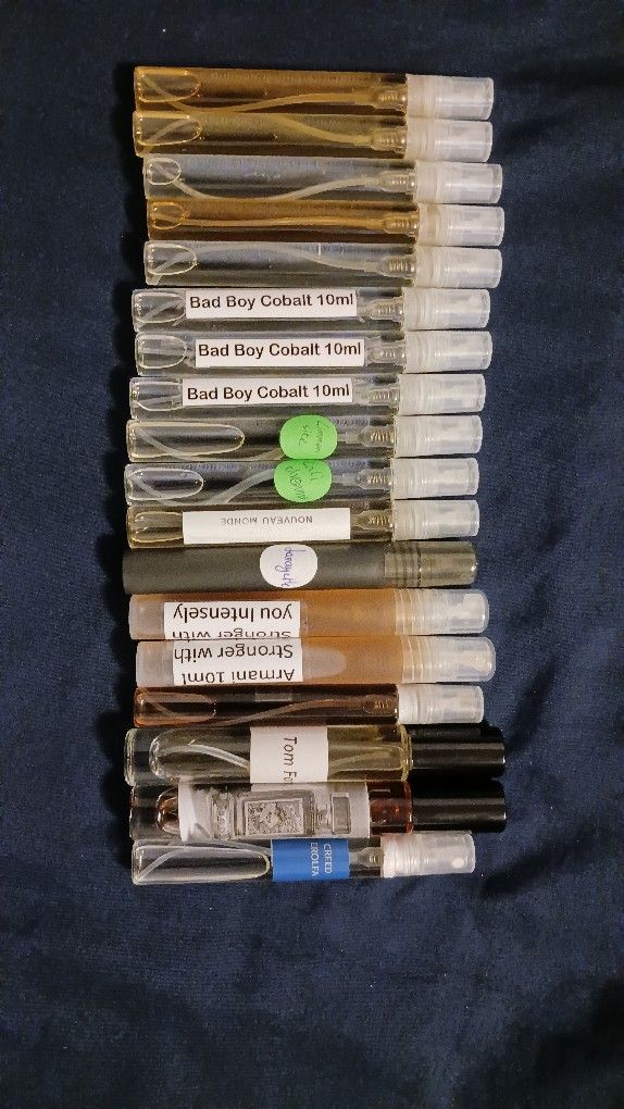 10ml Fragrance Samples Priced and Listed