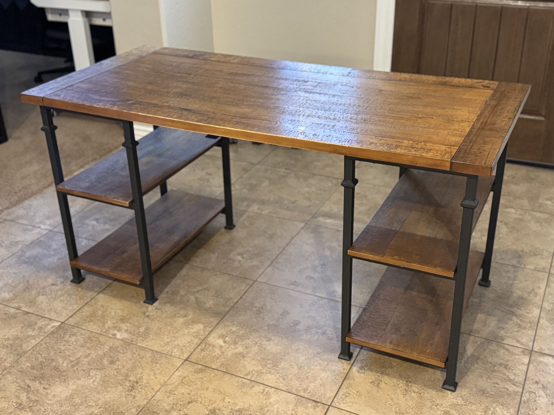 Rustic Wood x Iron Desk