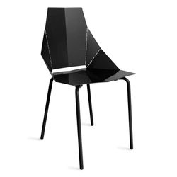 Blu Dot Real Good Chair with Seat Pad - Black Metal Modern Chair