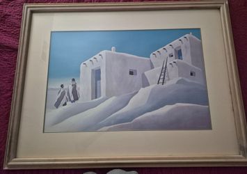 Framed Artwork of Adobe Houses