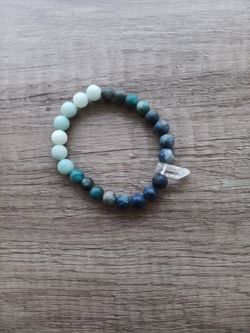 Blue Lapis Clear Quartz Bracelet 