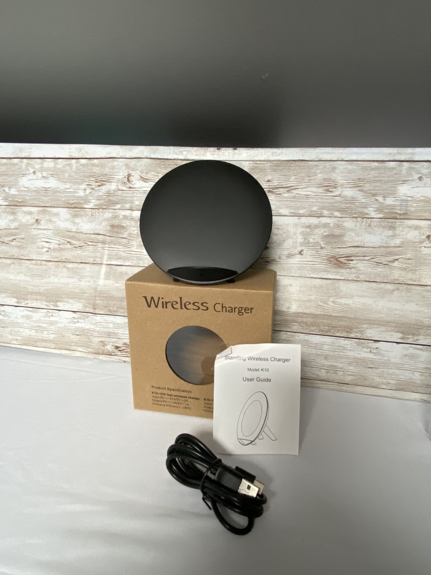 Fast Charge Wireless Charger Stand, 7.5W Compatible iPhone Xs MAX/XR/XS/X/8/8 Plus, 10W Compatible Samsung Galaxy Note 9 8 6 5/S8/S9 Plus/S7/S7edge/S6