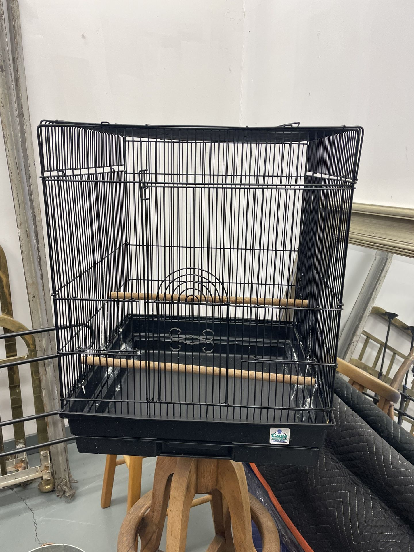 (pending) M-L Metal Bird Cage Connection Blue Ribbon ~30"H x 17"D x 22"W Flat Top SEATTLE