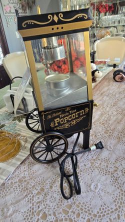 Old Fashioned Movie Time Popcorn Cart Machine