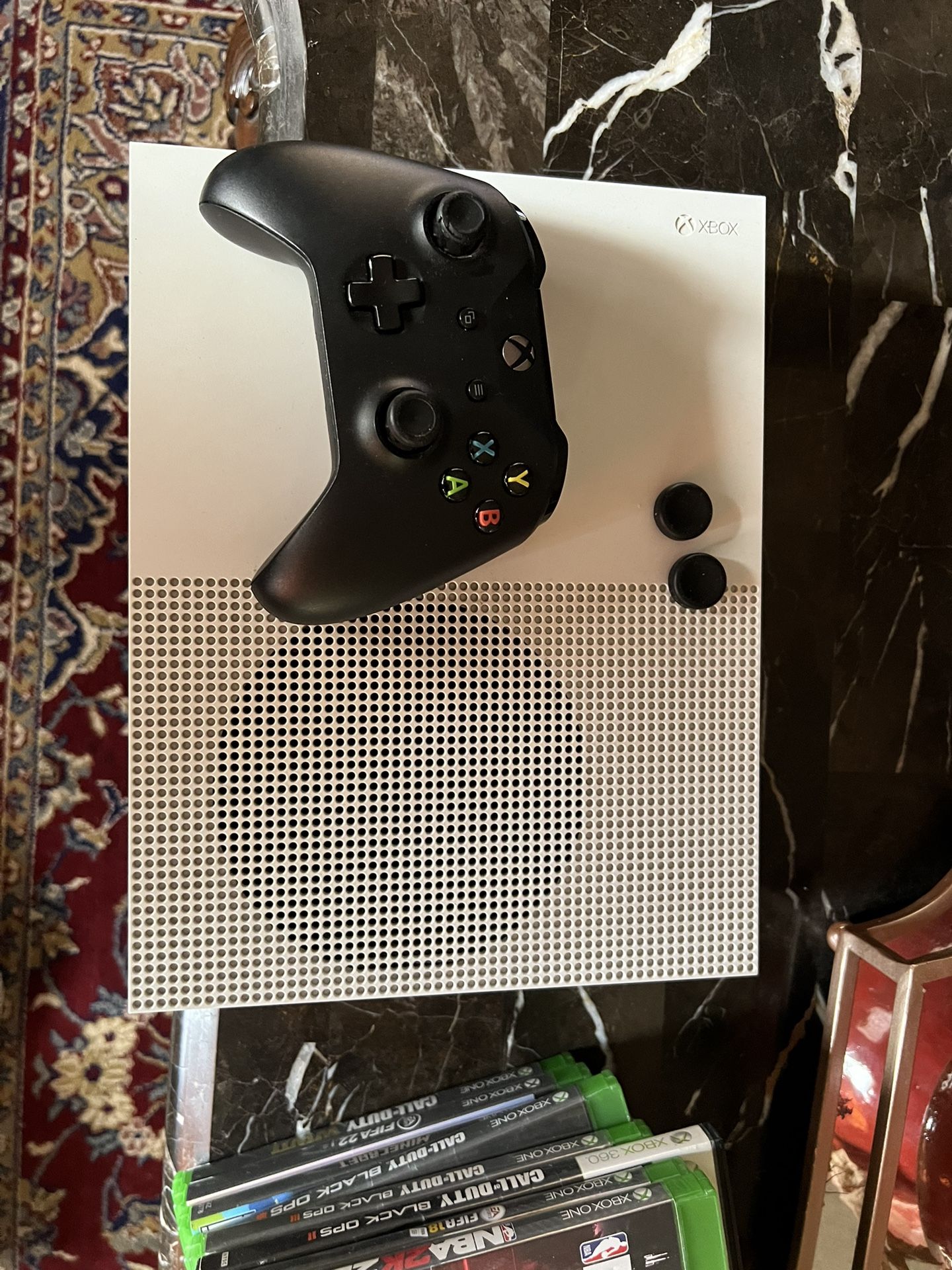 Xbox One S + Games + Gaming headphones