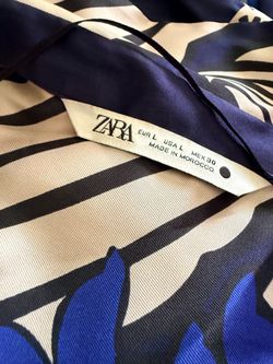 Zara silk wrap dress size large SO CUTE 😊