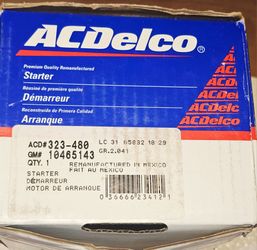 ACDelco/GM OEM Remanufactured Starter 323-480 / # 10465143