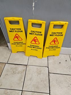 Caution Wet Floor Signs All 3 for $25