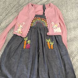 Easter Dress And Matching Cardigan Sweater Size 12