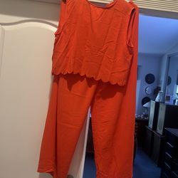 Orange pant and top set new