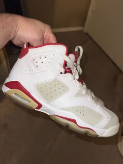 Air Jordan 6 Retro White Red Sneakers | 6y