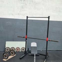 $160 ‼️Weight Plates Pounds 200 + Pull Up Tower+Bar+Bench
Delivery for extra