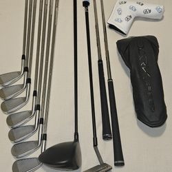 Mizuno 925 HotMetal Pro, COBRA DarkSpeed LS Driver, Cleveland Wedges , Good Good Blackout Blade Putter , GOLF CLUBS SET w/ Bag