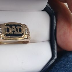 10kt Gold Diamond Mens Ring