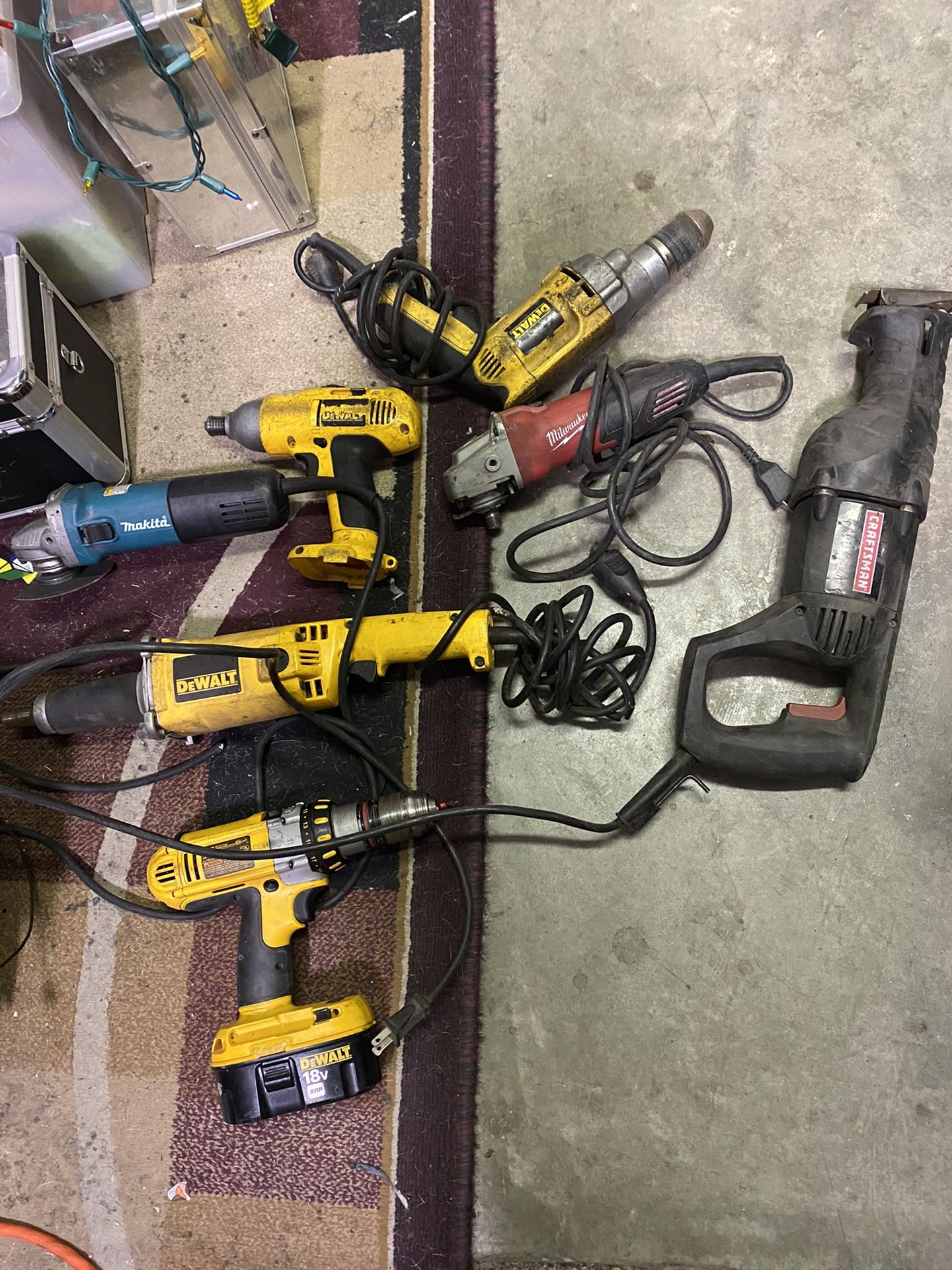 Dewalt, makita , Milwaukee corded power tools