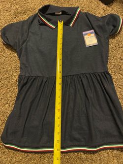 XL blue dog dress