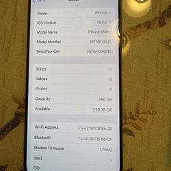 iPhone 16 Pro 256gb Unlocked